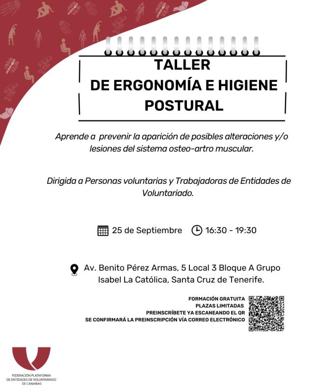 Cartel. Taller de Ergonomía e Higiene Postural