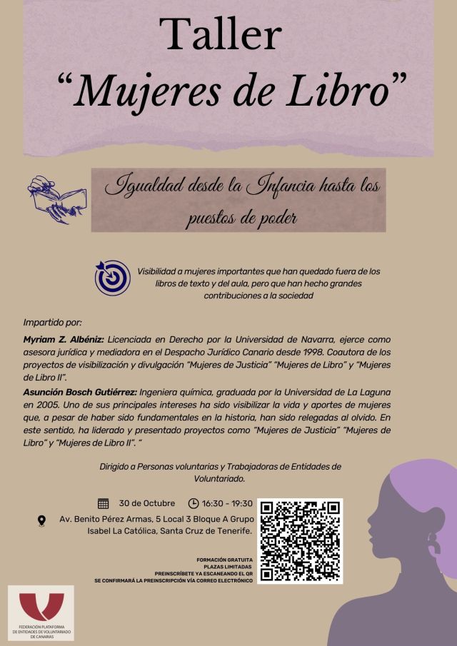 Cartel. Taller Mujeres de libro